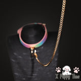 Pastel Dream Gradient Leather Collar