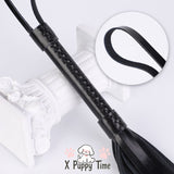Braided Leather Tease Whip with Loop Handle