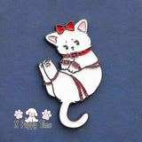 Tied-Up Shy Kitty Enamel Pin