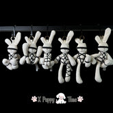 Shibari Bunny Plush Charm – Black Rope