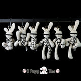 Shibari Bunny Plush Charm – Black Rope