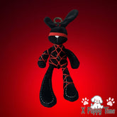 Shibari Bunny Plush Charm – Midnight Edition