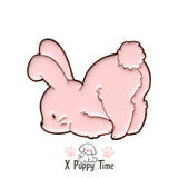 Sleepy Slacker Bunny Enamel Pin