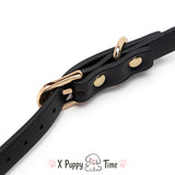 Black Faux Leather Blindfold Mask