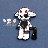 Whipping Devil Lamb Enamel Pin