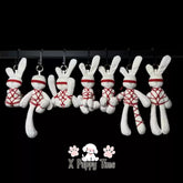 Shibari Bunny Plush Charm – Red Rope