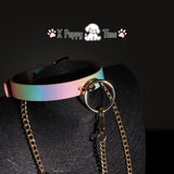 Pastel Dream Gradient Leather Collar