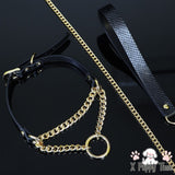 Dual-Chain Ring Choker with Leash