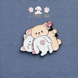 Get-in-Trouble Kitty & Puppy Enamel Pin