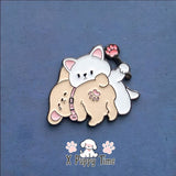 Get-in-Trouble Puppy & Kitty Enamel Pin