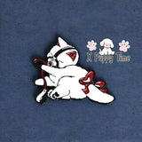 Leashed Play-Bite Kitty Enamel Pin