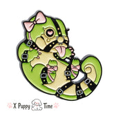 Lovely Bound Gecko Enamel Pin