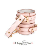 Velvet Touch Wrist Cuffs with Gold Buckles