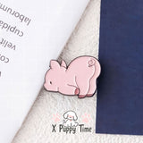Chunky Slacker Piggy Enamel Pin