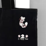 Tied-Up Snow Ferret Enamel Pin