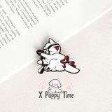 Leashed Play-Bite Kitty Enamel Pin