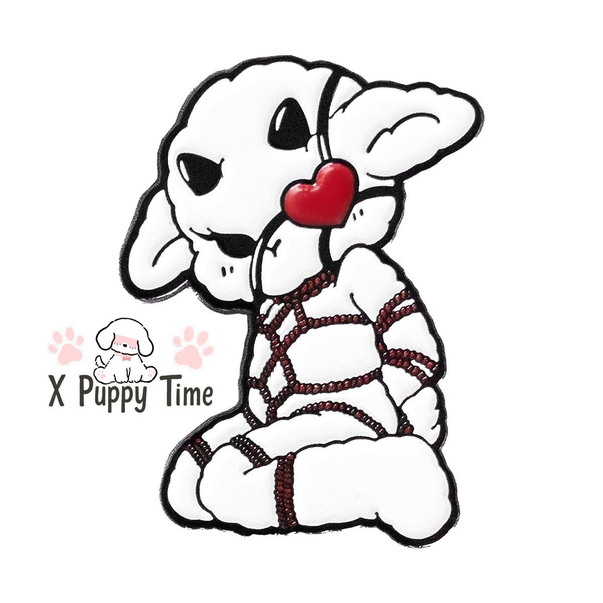 Tied-Up Devil Lamb Enamel Pin
