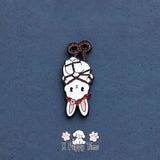 Hang-In-There Bunny Enamel Pin