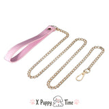 Pink Paw Leather Choker Collar