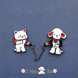 Stay-Close Soirée Chain Enamel Pin