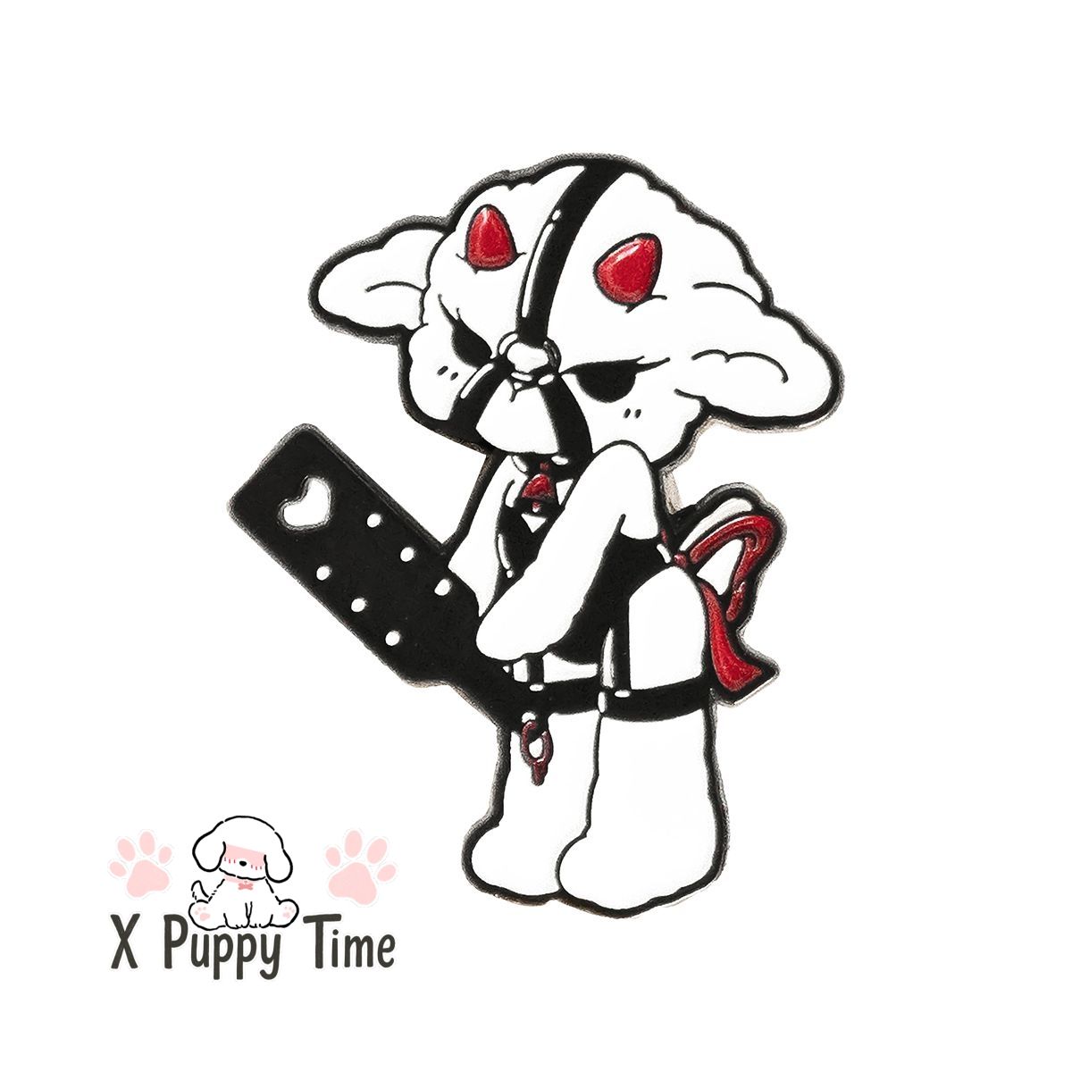 Spanky Devil Lamb Enamel Pin