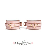 Velvet Touch Wrist Cuffs with Gold Buckles