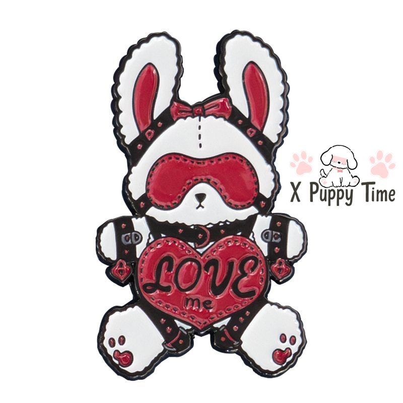 Love Me Bunny Enamel Pin