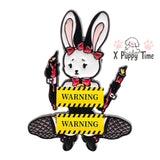 Hot Mess Bunny Enamel Pin