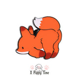 Fluffy Slacker Fox Enamel Pin