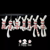 Shibari Bunny Plush Charm – Red Rope