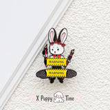 Hot Mess Bunny Enamel Pin