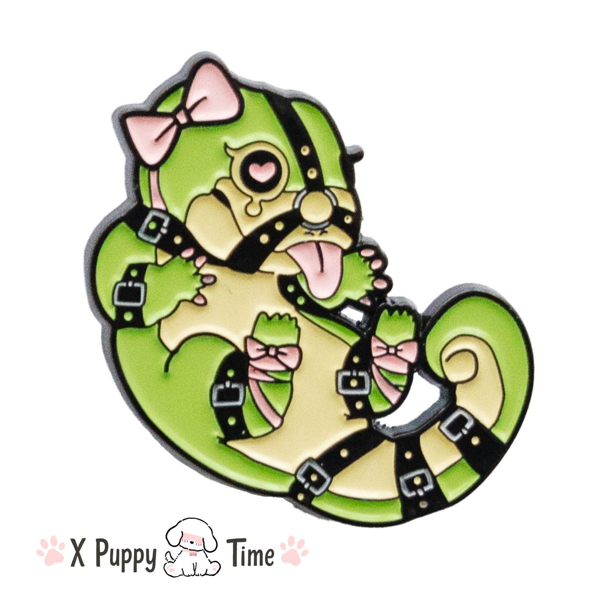 Lovely Bound Gecko Enamel Pin