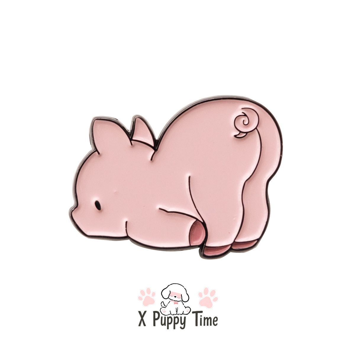 Chunky Slacker Piggy Enamel Pin