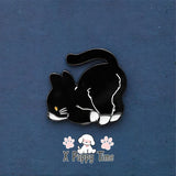 Grumpy Slacker Kitty Enamel Pin