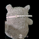 Blush Leather Cuff & Blindfold Duo