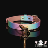 Pastel Dream Gradient Leather Collar