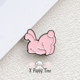 Sleepy Slacker Bunny Enamel Pin
