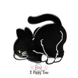 Grumpy Slacker Kitty Enamel Pin