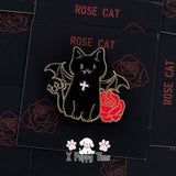 Vampy Rose Cat Enamel Pin