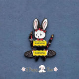 Hot Mess Bunny Enamel Pin